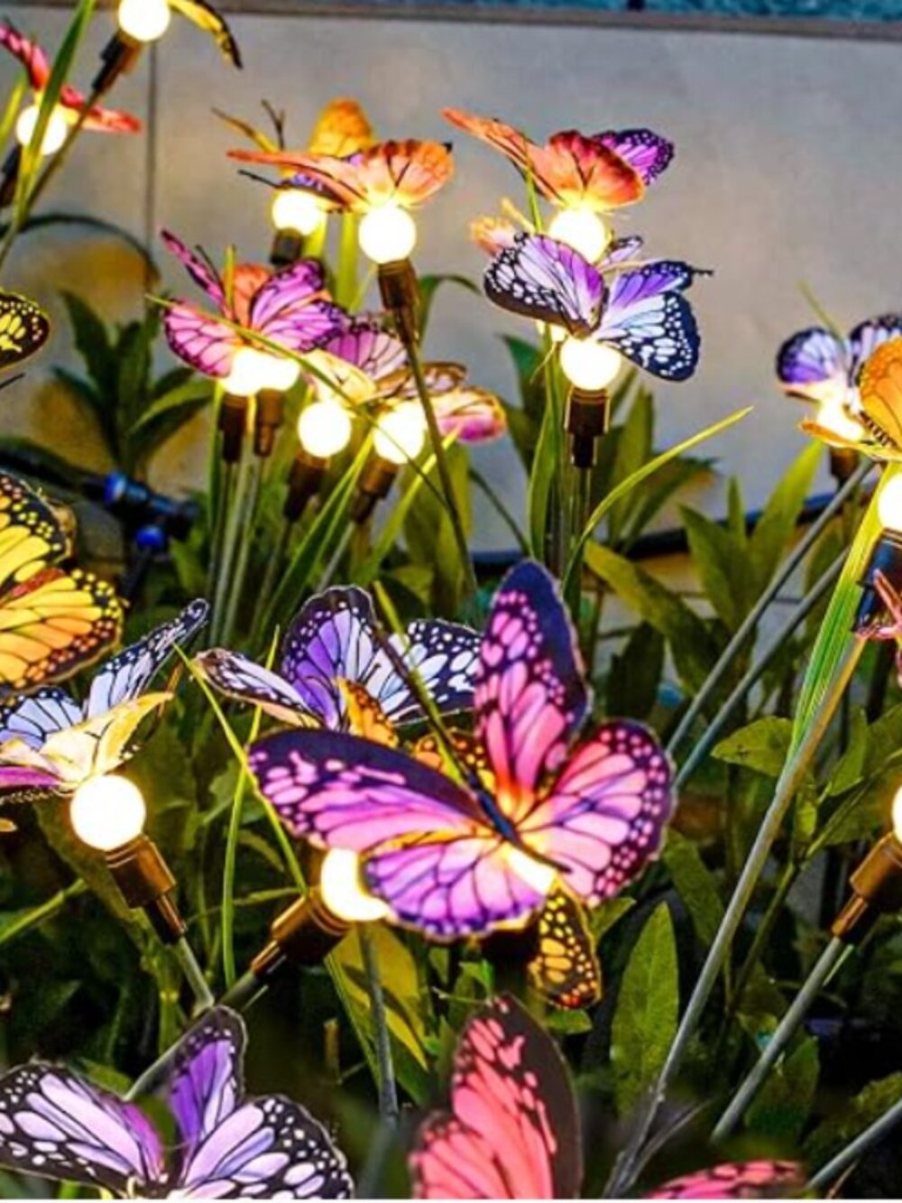 Solar Butterfly Garden Lights Outdoor Yard Decor Swaying Landscape Stake Lights